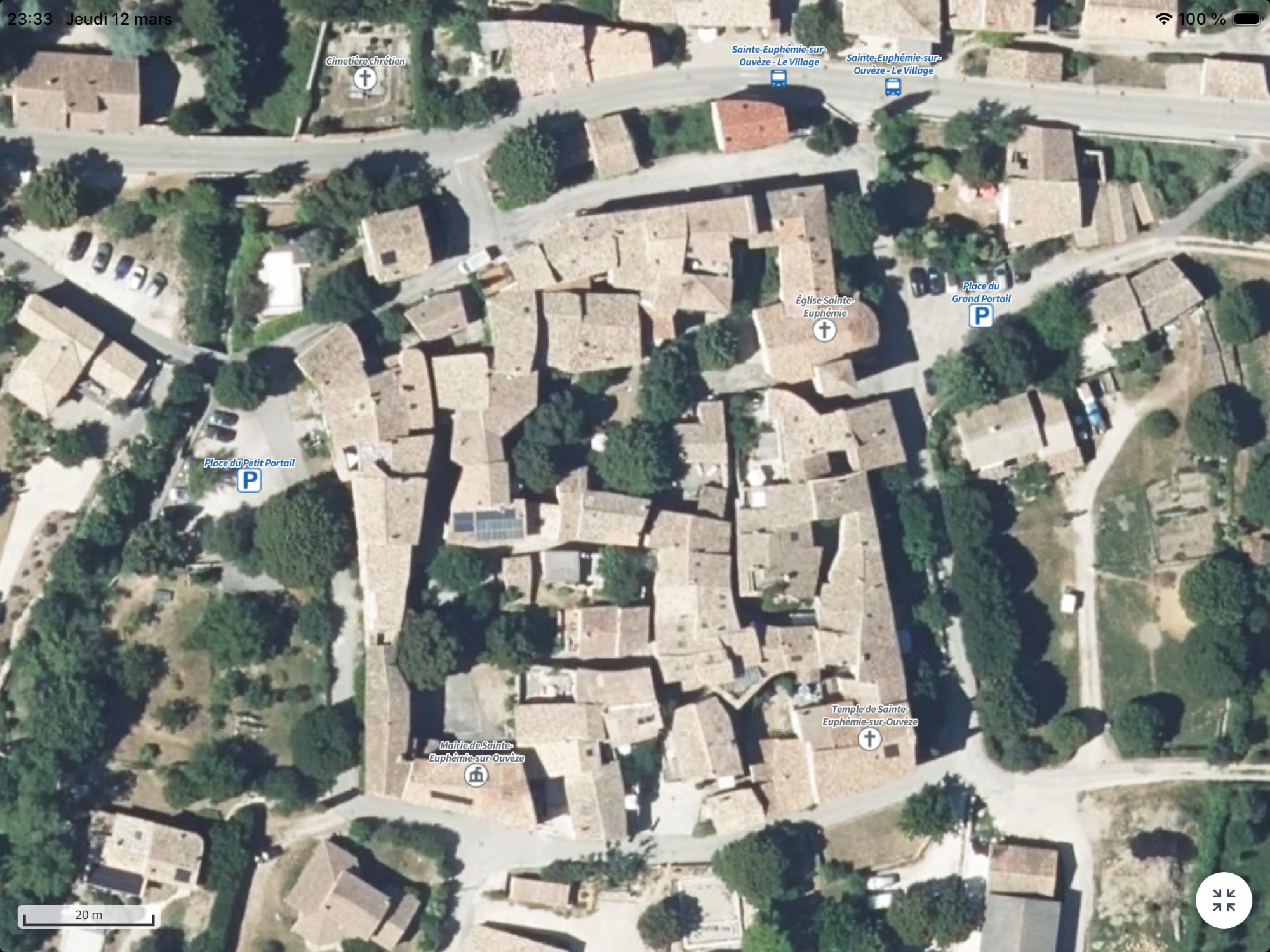 Vue satellite de Sainte-Euphémie-sur-Ouvèze